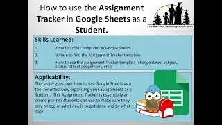 How to use Assignment Tracker in Google Sheets.