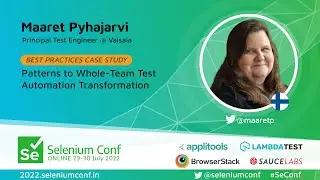 Patterns to Whole-Team Test Automation Transformation by Maaret Pyhajarvi 