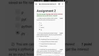 NPTEL ¦ The Joy Of Computing Using Python ¦Assignmnent 2 answers 