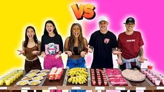 TODA COMIDA AMARELA VS ROSA QUE VOCÊ COMER, EU VOU PAGAR - ÀS CEGAS !!!