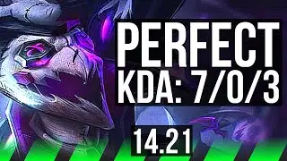 SHACO vs PANTHEON (JGL) | 7/0/3, Godlike | KR Diamond | 14.21