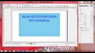 scribus tutorial deutsch -Seitenzahlen- Seiten einfügen - Text bearbeiten und exportieren als pdf