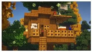 Minecraft: How To Build A Simple Tree House | Tutorial