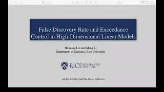 Poster Session: Simultaneous False Discovery Rate and Exceedance Control in High Dimensional ...