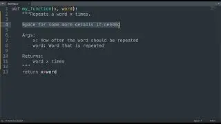 Docstrings in Python