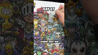 Day 67 Drawing EVERY Brawl Stars Skin - Headless Tickman