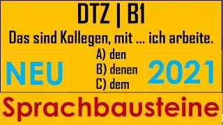 Deutsch-Test für Zuwanderer/Zertifikat Deutsch B1 | Sprachbausteine 29.10.2021