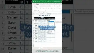 Make Attendance sheet (Attendance register) in Excel Easily 