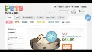Preview White Pet Shop Magento Theme by Hermes TMT