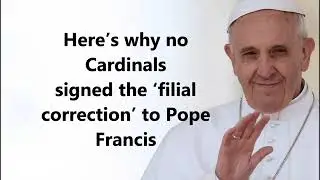 Here’s why no Cardinals signed the ‘filial correction’ to Pope Francis