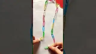 Paper clip craft idea💡/diy nackless/paper clip craft😍 #shorts #youtubeshorts