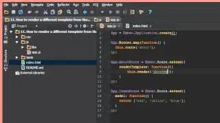 Mastering Ember Js - 11  How to render a different template from the default