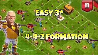 Easy 3* 4-4-2 Formation Haaland's Challenge (Clash of Clans)