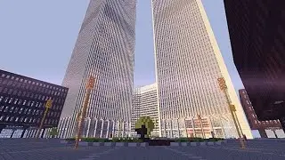 building the World Trade Center in minecraft