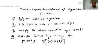 Inverse Laplace transforms of Logarithmic functions