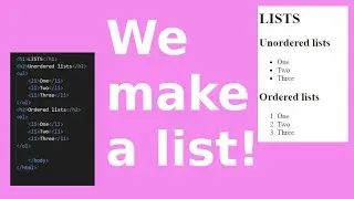 Learn HTML | How to make lists