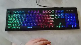 демонстрация подсветки клавиатуры SvEn KB-C7500EL