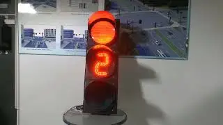 300mm high flux full  traffic light  with countdown timer