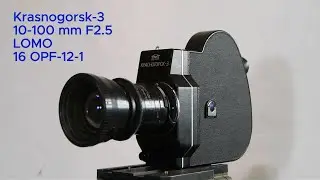16 mm cinema camera Krasnogorsk-3 with Kinor-16SX lens mount upgrade.