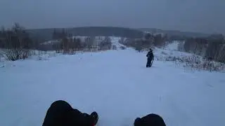 Катание с горки в Орехово