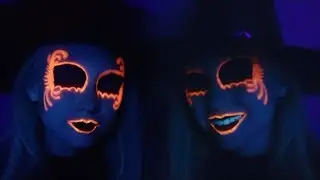 Рисуем светящийся аквагрим на Хэллоуин! 2 часть