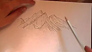 Видео: как нарисовать горы?
