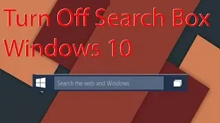 Disable The Search Box Windows 10