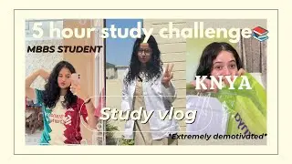 *5 hour* STUDY CHALLENGE 📚🩺| extreme demotivated ft AIIMS STUDENT 