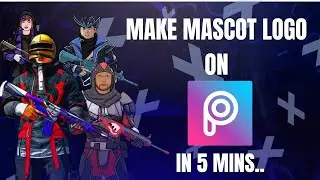 Make Mascot Logo in Picsart in 5 mins. (Full video on my Channel) #shorts