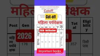 Aganwadi supervisor vacancy 2025, aganwadi supervisor cutoff,mp mahila supervisor classes