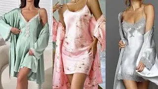 trending stylish women comfortable night gown designing ideas