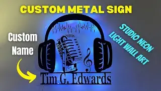CUSTOM METAL STUDIO SIGN // Custom Name with Lights for Studio
