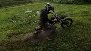 Homemade Dirt bike mud riding