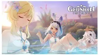 Traveler & Mualani Hotspring Bath Cutscene [Genshin Impact]