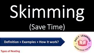 Skimming Reading Techniques Explained In Urdu and English | Daily Learning