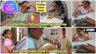 Starlett Holiday EXAM Study Routine📚*ICSE 7th Grader* ICT/HINDI ✍️Difficult Final Revision Struggle😫