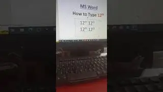 How to type 12th in MS word