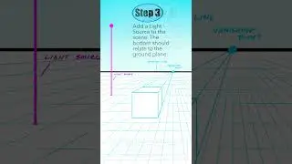 How to Draw Cast Shadows in Perspective ( Mini Tutorial ) #perspectivedrawing #tutorial #howtodraw