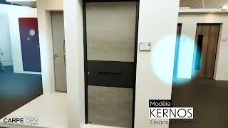La porte d'entrée en aluminium et céramique 