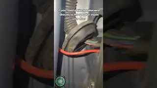 If your going to wire a speaker to the door go through the boot not around it