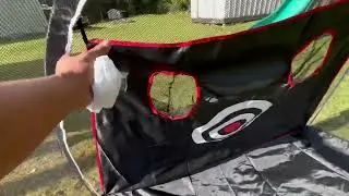 Golf practice net install