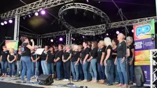 Pop Chorus - UK Community Choir Performing  at the Martlesham 100 Event