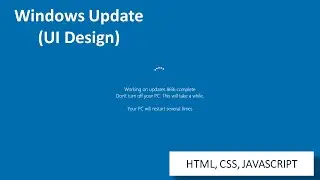 ASMR Programming - Cloning Windows Update UI using HTML, CSS and JavaScript - No Talking