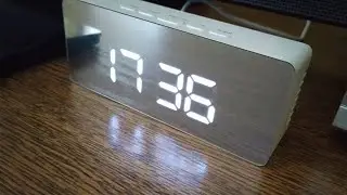 Zegar budzik elektroniczny termometr lustro LED AC088