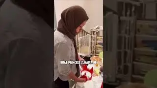 SUS RINI BUATIN RAYYANZA BAJU PERSIAPAN 17 AGUSTUS DARI PLASTIK 