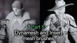 Part 5 (Dynamesh And Insert Mesh Brushes) - Zbrush for beginners tutorial series