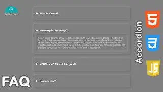 How to create FAQ accordion | HTML, css and jQuery | Neumorphism Design