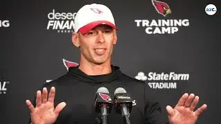 Arizona Cardinals head coach Jonathan Gannon gives an update on training camp