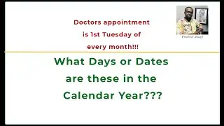 Excel functions to find the 1st Tuesday of every month