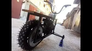 Самодельный снегоход из Дружбы